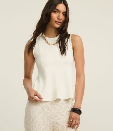 Blusa Peplum en Punto Roma