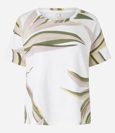Blusa en Viscosa con Estampa de Follaje 5