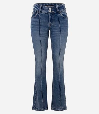 Pantalón Bootcut en Jeans con Nervuras 6