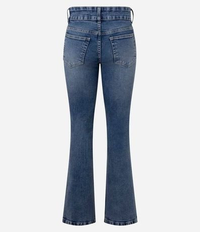 Pantalón Bootcut en Jeans con Nervuras 7