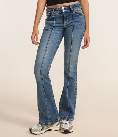 Pantalón Bootcut en Jeans con Nervuras 3