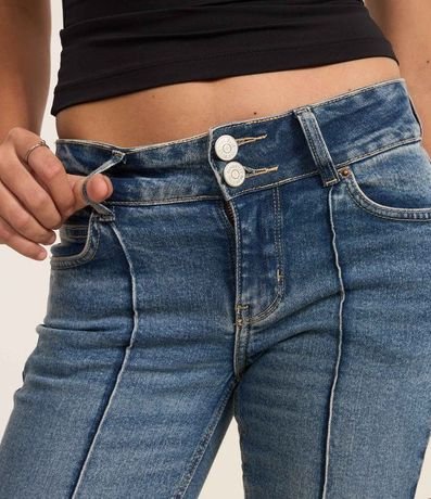Pantalón Bootcut en Jeans con Nervuras 4