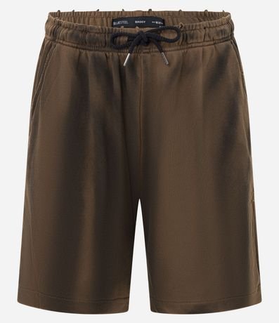 Bermuda Baggy en Algodón con Lavado Dirty