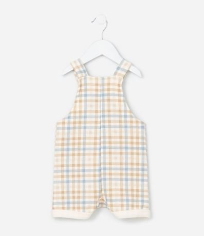 Peto Infantil en Algodón con Estampa de Cuadros - Talle 0 a 18 Meses 2