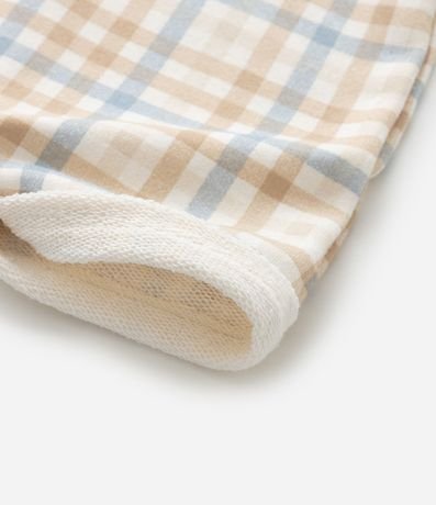 Peto Infantil en Algodón con Estampa de Cuadros - Talle 0 a 18 Meses 4