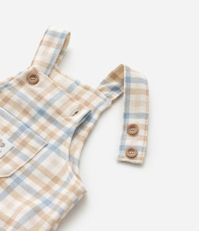 Peto Infantil en Algodón con Estampa de Cuadros - Talle 0 a 18 Meses 6