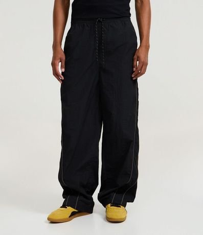 Pantalón Super Baggy en Microfibra con Recortes y Raya 2