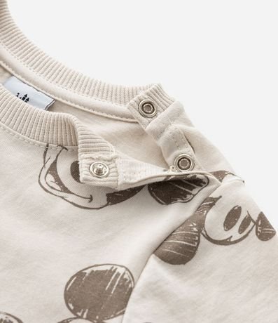 Conjunto Infantil en Algodón con Estampa Mickey - Talle 0 a 18 Meses 10