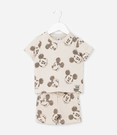 Conjunto Infantil en Algodón con Estampa Mickey - Talle 0 a 18 Meses 2