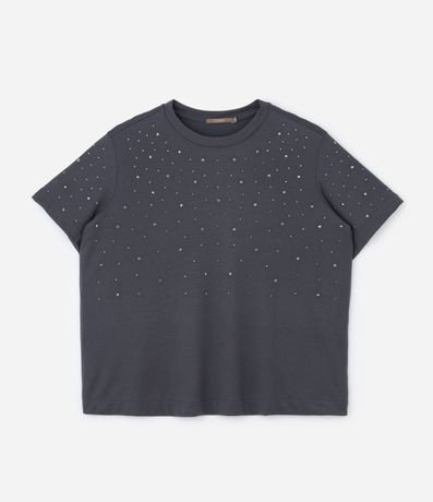 Remera con Brillos Salpicados Curve & Plus Size 4
