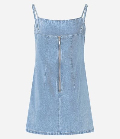 Vestido Tubito Corto en Jeans con Bretel Fino 6