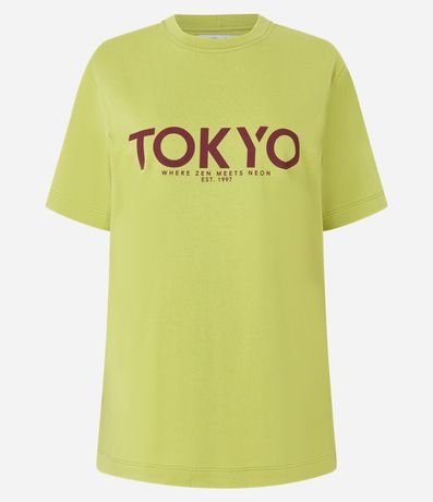Remera en Algodón con Lettering Tokyo Zen Meets Neón 5