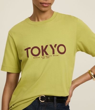 Remera en Algodón con Lettering Tokyo Zen Meets Neón 3