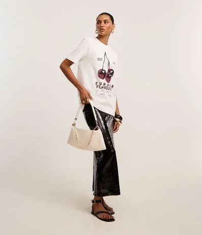 Remera Regular con Estampa de Cereza 2