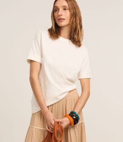 Blusa Alargada en Malla con Manga Doblada 1