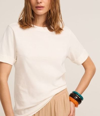 Blusa Alargada en Malla con Manga Doblada 5