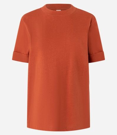 Blusa Alargada en Malla con Manga Doblada 5