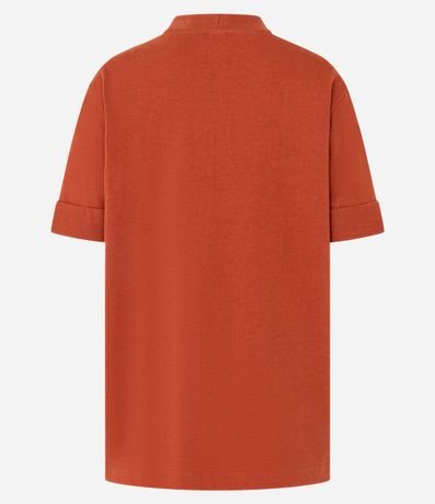 Blusa Alargada en Malla con Manga Doblada 6