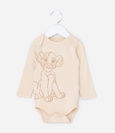 Body Infantil con Estampa Simba Rey León - Talle 0 a 18 meses