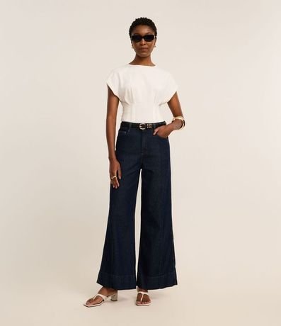 Blusa en Algodón con Pliegues Delanteros Corsetadas 2