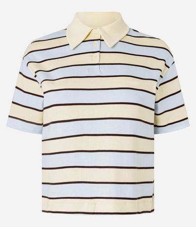 Blusa Polo en Algodón con Estampa de Rayas 5
