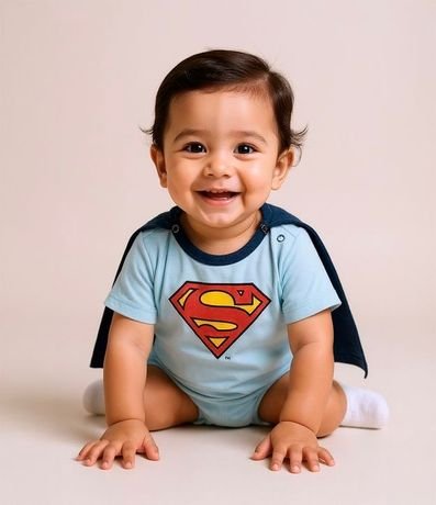 Body Infantil con Estampa Super Hombre y Capa - Talle 0 a 18 Meses 1