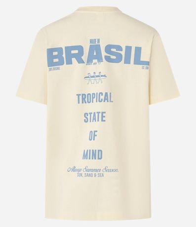 Remera T-Shirt Slim con Lettering Brasil Tropical 6