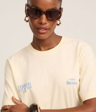Remera T-Shirt Slim con Lettering Brasil Tropical 3