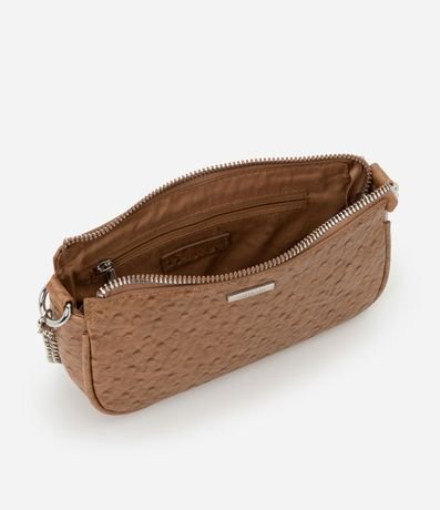 Bolsillo Baguette Pequeña en PU Texturizado con Correa de Cadena 6