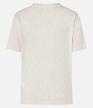 Remera Texturizada y con Estampa Vaso de Flor 7