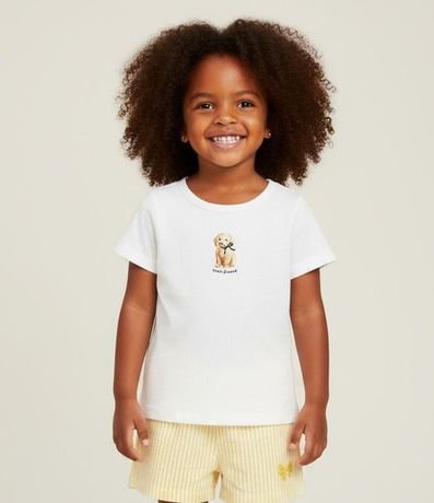 Remera Infantil con Estampa Perrito - Talle 1 a 6 años