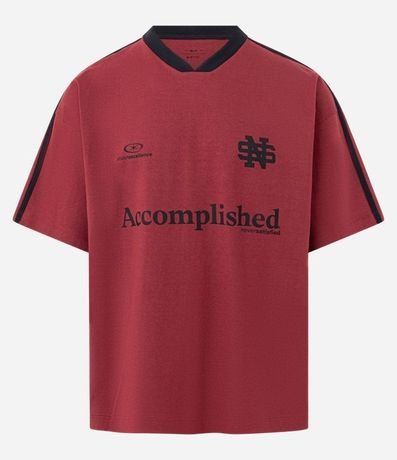 Remera Deportiva Oversized en Algodón con Estampa Localizada y Lettering 5