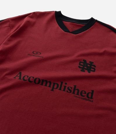 Remera Deportiva Oversized en Algodón con Estampa Localizada y Lettering 9