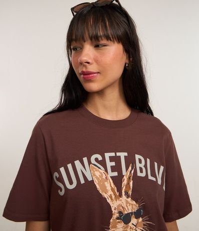 Remera Alargada en Algodón con Estampa Conejo 4