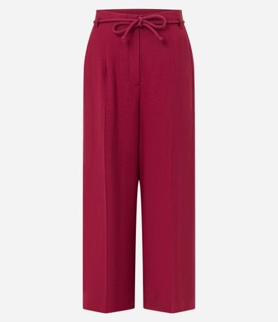 Pantalón Pantacourt con Corte Sastre y Lazo 6