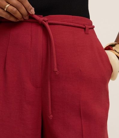 Pantalón Pantacourt con Corte Sastre y Lazo 5
