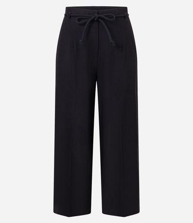 Pantalón Pantacourt con Corte Sastre y Lazo 5