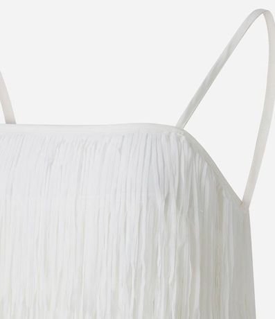 Vestido Corto en Chiffon con Franjas en Capas 2