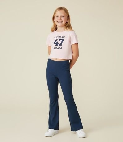 Pantalón Flare Infantil Básica en Rib - Talle 5 a 14 años 1