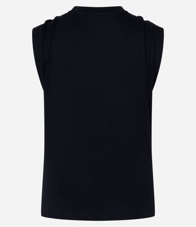 Blusa Acanalada en Rib con Detalle Metalizado en el Hombro 8