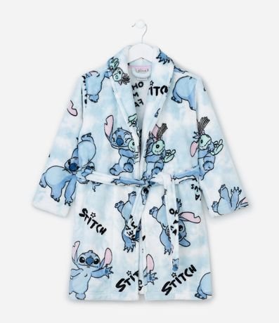 Bata de Baño Infantil calentito con Estampa do Stitch - Talle 5 a 16 años