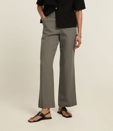 Pantalón Recto en Sastrería con Ganchillo en la Cintura 3