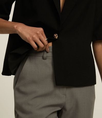 Pantalón Recto en Sastrería con Ganchillo en la Cintura 4