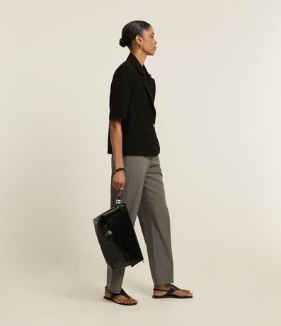 Pantalón Recto en Sastrería con Ganchillo en la Cintura 5