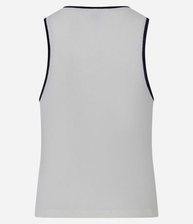 Blusa Musculosa en Rib con Acabado Contrastante 8