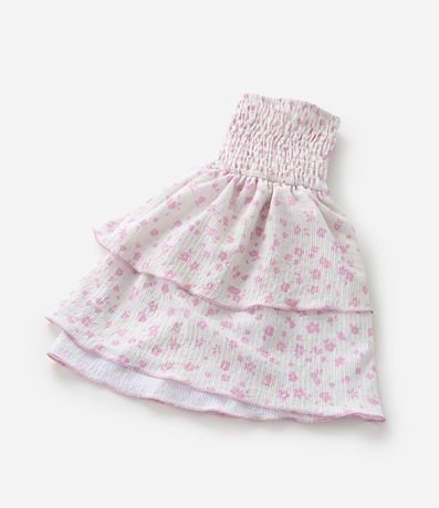 Pollera Infantil con Volados y Estampa Floral - Talle 5 a 14 años 5