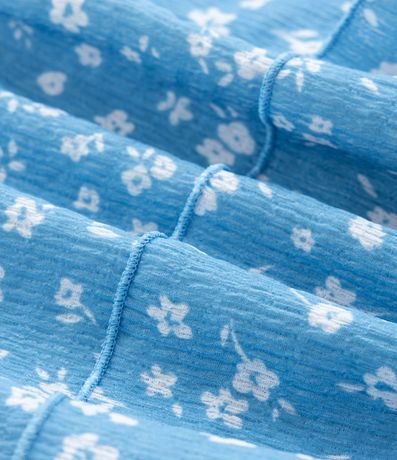 Pollera Infantil con Volados y Estampa Floral - Talle 5 a 14 años 4