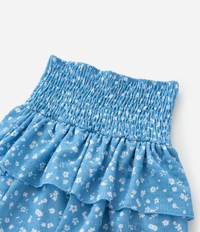 Pollera Infantil con Volados y Estampa Floral - Talle 5 a 14 años 6