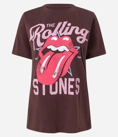 Remera Alargada en Algodón con Estampa Rolling Stones 4