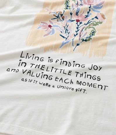 Remera Alargada con Estampa Flowers Bloom Curve & Plus Size 8